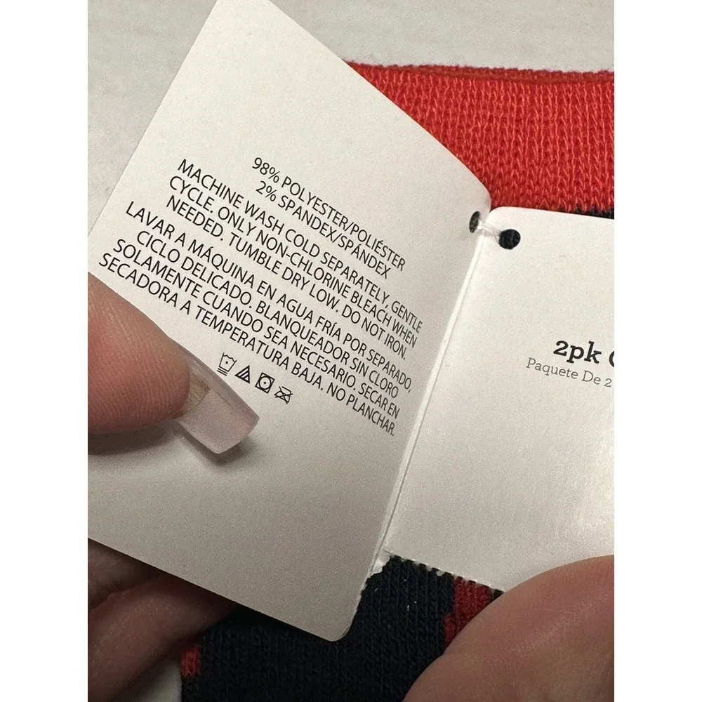 celebrate patriotic 2‎ pairs womens crew socks size 4 - 10